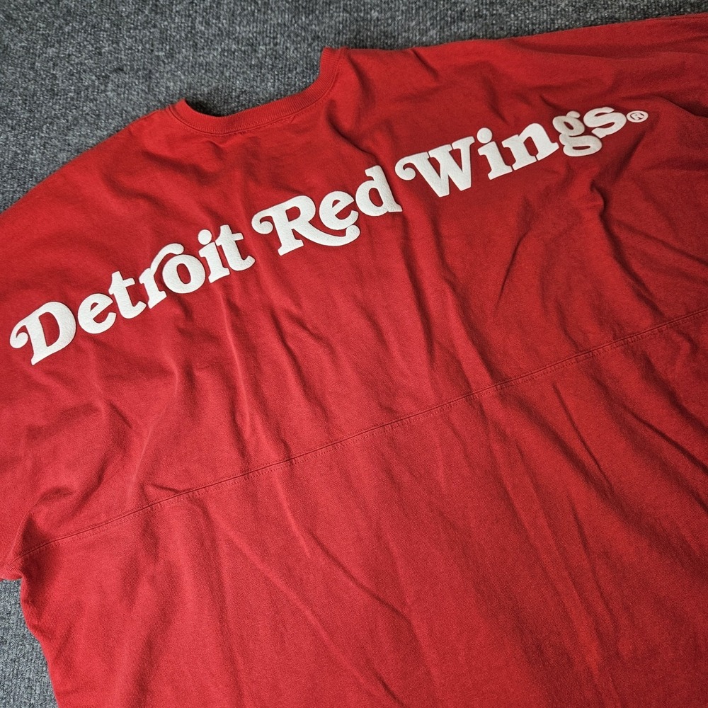 Detroit Red Wings Longsleeve Shirt Lace Up‎ Neck Graphic Print Size XXL Fanatics
